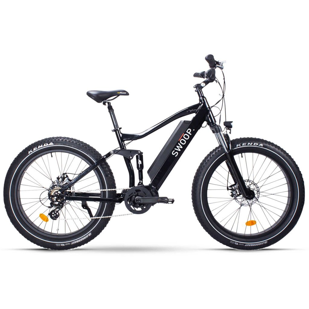 Elektrinis dviračio Swoop Ranger 26, juodas kaina ir informacija | Elektriniai dviračiai | pigu.lt