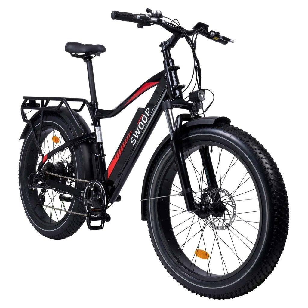 Elektrinis dviratis Swoop 26, juodas цена и информация | Elektriniai dviračiai | pigu.lt