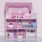 Medinis lėlių namelis su priedais Costway kaina ir informacija | Žaislai mergaitėms | pigu.lt