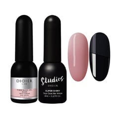 Rinkinys Didier Lab Fiber Base, Nude + Top Super Shiny, 2 vnt. цена и информация | Лаки, укрепители для ногтей | pigu.lt