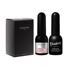 Rinkinys Didier Lab Fiber Base, Nude + Top Super Shiny, 2 vnt. цена и информация | Лаки, укрепители для ногтей | pigu.lt