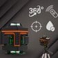 Lazerinis gulsčiukas, kryžminis lazeris 360 HIKEY + taikiklio plokštelė, trikojis, akiniai kaina ir informacija | Mechaniniai įrankiai | pigu.lt