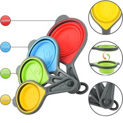 Набор мерных силиконовых ложек, 4 шт. цена и информация | Кухонная утварь | pigu.lt
