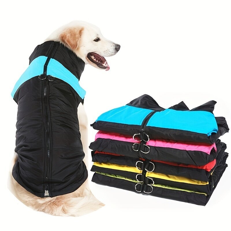 Neperšlampamas šunų paltas, mėlynas, XL цена и информация | Drabužiai šunims | pigu.lt