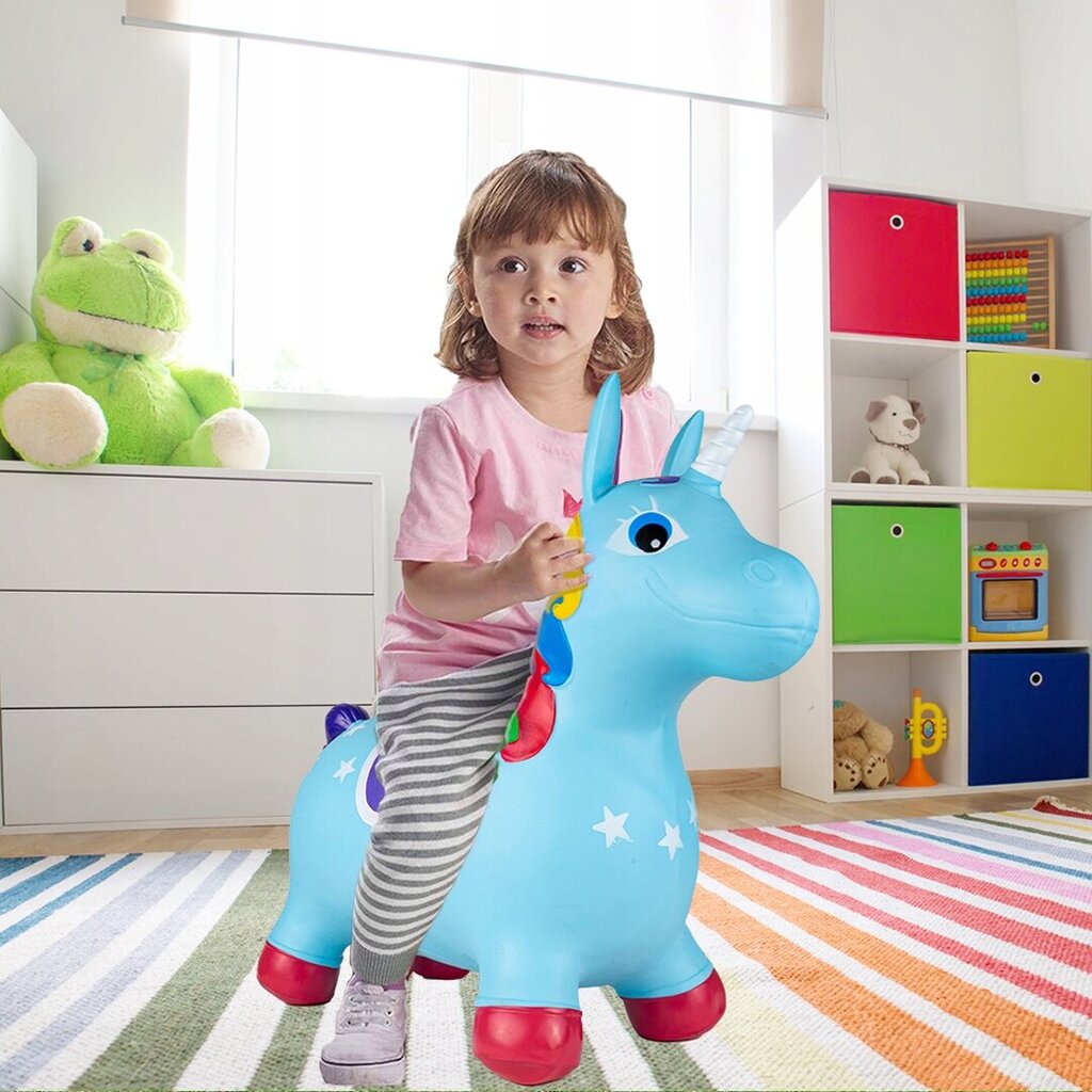 Pripučiamas žaislinis vienaragis Unicorn šokinėjimui kaina ir informacija | Žaislai kūdikiams | pigu.lt