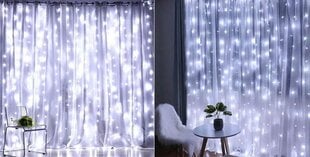 Kalėdinė girlianda užuolaida, 300 LED, 3x3m kaina ir informacija | Girliandos | pigu.lt