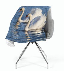 Плед Белые лебеди, 130х150 см цена и информация | Покрывала, пледы | pigu.lt