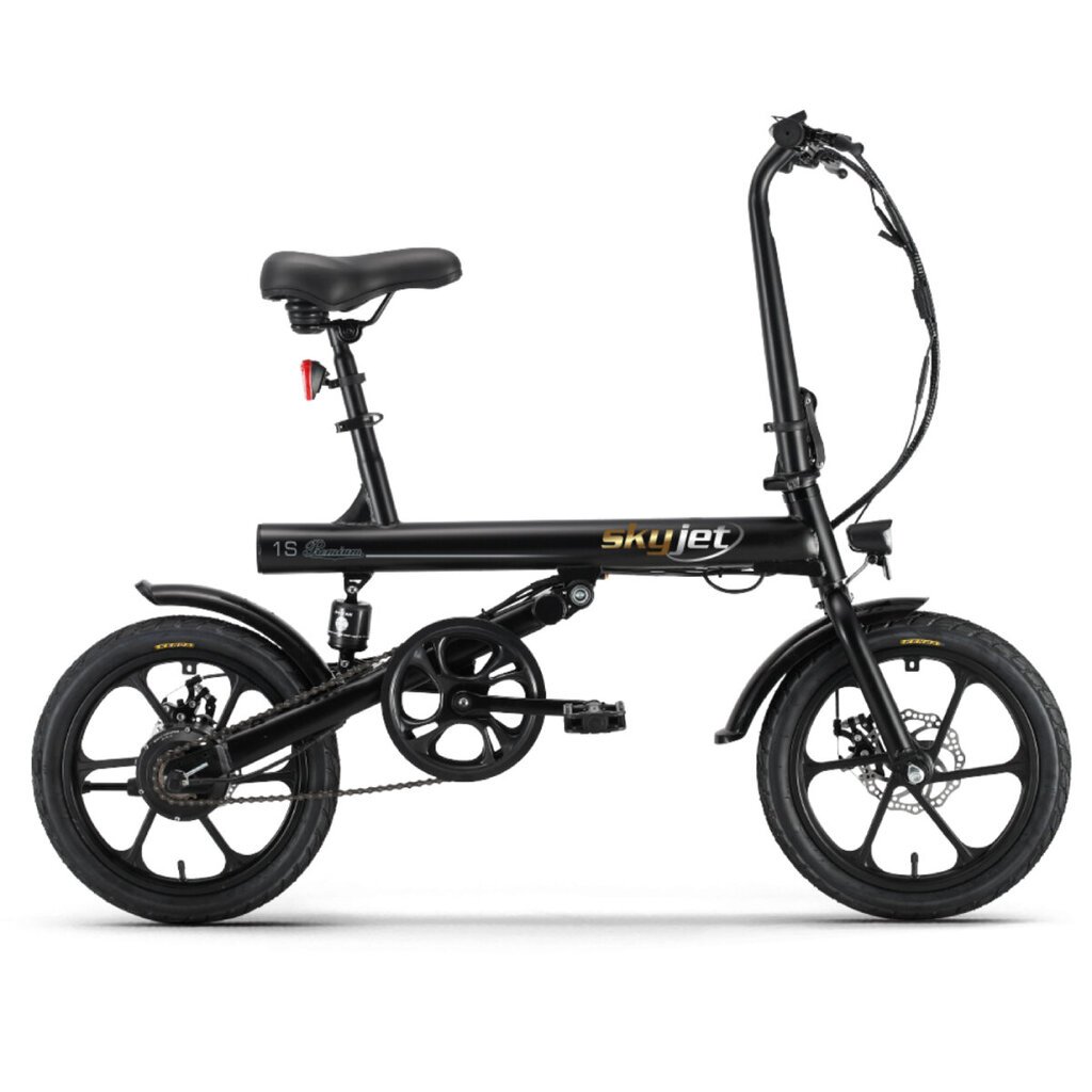 Elektrinis dviratis Skyjet 16, juodas цена и информация | Elektriniai dviračiai | pigu.lt