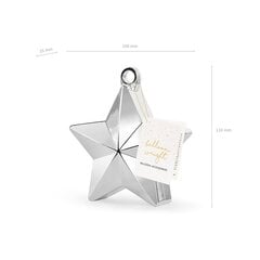 Baliono svarelis Žvaigždė, sidabrinis, 1 vnt. kaina ir informacija | Balionai | pigu.lt