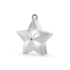 Baliono svarelis Žvaigždė, sidabrinis, 1 vnt. цена и информация | Шарики | pigu.lt