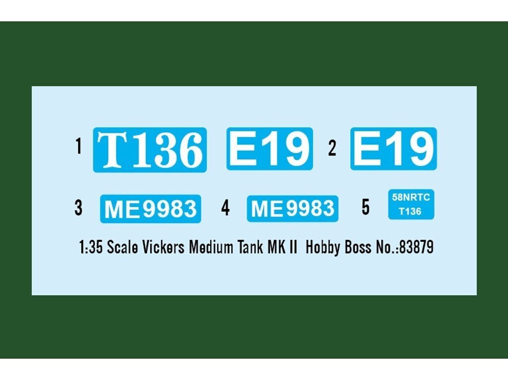 Konstruktorius Hobbyboss Vickers Medium Tank Mk II, 740 d. kaina ir informacija | Konstruktoriai ir kaladėlės | pigu.lt
