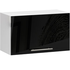 Кухонный шкаф Akord Oliwia W60OK, белый/черный цена и информация | Кухонные шкафчики | pigu.lt