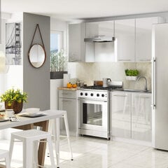 Кухонный шкаф Akord Oliwia W60OK, белый/серый цена и информация | Кухонные шкафчики | pigu.lt