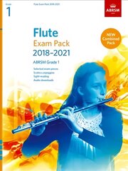 Flute Exam Pack 2018-2021, ABRSM Grade 1: Selected from the 2018-2021 syllabus. Score & Part, Audio Downloads, Scales & Sight-Reading цена и информация | Книги об искусстве | pigu.lt