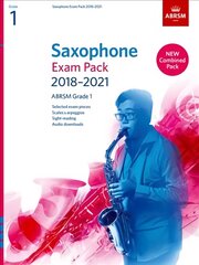 Saxophone Exam Pack 2018-2021, ABRSM Grade 1: Selected from the 2018-2021 syllabus. 2 Score & Part, Audio Downloads, Scales & Sight-Reading kaina ir informacija | Knygos apie meną | pigu.lt