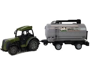 Nuotoliniu būdu valdomas žalias traktorius su pieno cisterna kaina ir informacija | Žaislai berniukams | pigu.lt