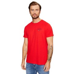 Tommy Hilfiger marškinėliai vyrams, raudoni цена и информация | Футболка мужская | pigu.lt