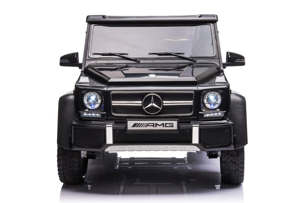 Dvivietis elektrinis džipas vaikams Mercedes G63 6x4 24V, juodas kaina ir informacija | Elektromobiliai vaikams | pigu.lt