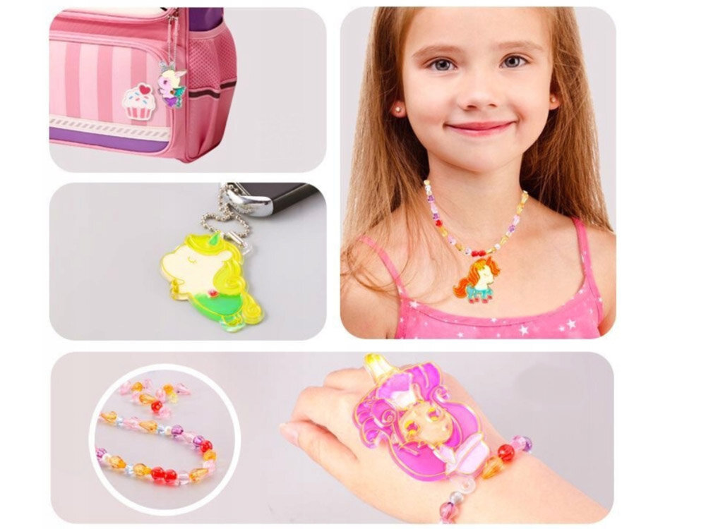 Kūrybinis vitražinių raktų pakabukų rinkinys kaina ir informacija | Žaislai mergaitėms | pigu.lt