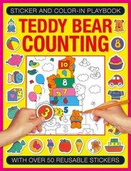 Sticker and Colour-in Playbook: Teddy Bear Counting: With Over 50 Reusable Stickers kaina ir informacija | Knygos mažiesiems | pigu.lt