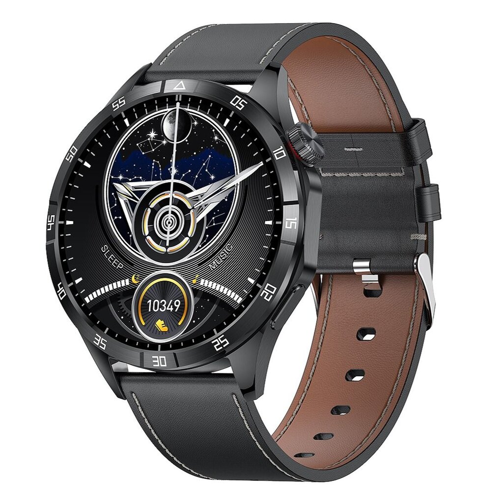 Microwear GT4 Pro Black Leather kaina ir informacija | Išmanieji laikrodžiai (smartwatch) | pigu.lt