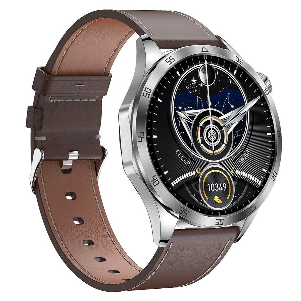 Microwear GT4 Pro Silver Leather цена и информация | Išmanieji laikrodžiai (smartwatch) | pigu.lt