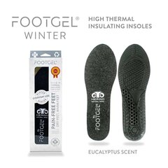 Стельки Footgel Everyday Use Winter, размер 41-46 цена и информация | Средства для ухода за одеждой и обувью | pigu.lt