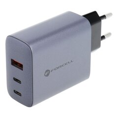 Настенное зарядное устройство Forcell F-Energy 2x USB-C + USB-A - 4A 65W Quick Charge 4.0 цена и информация | Адаптеры, USB-разветвители | pigu.lt
