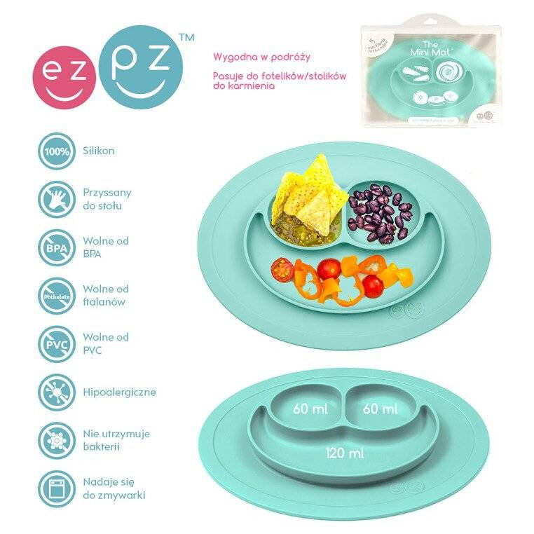 Silikoninė lėkštė su prilimpančiu padėklu Ezpz, mėlyna, 240 ml. цена и информация | Kūdikių indai, indeliai pienui ir įrankiai | pigu.lt
