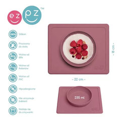 Silikoninis dubuo su prilimpančiu padėklu Ezpz, rožinis, 235 ml. kaina ir informacija | Kūdikių indai, indeliai pienui ir įrankiai | pigu.lt