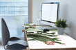 Decormat stalo kilimėlis, kaktusai, 90x45cm kaina ir informacija | Staltiesės, servetėlės | pigu.lt