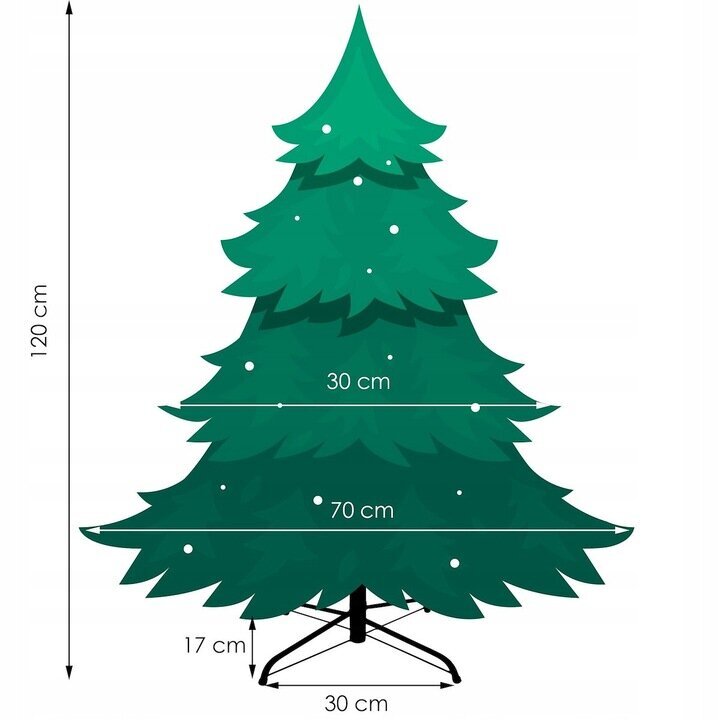 Dirbtinė Kalėdinė eglutė Deluxe Springos CT0094, 120 cm kaina ir informacija | Eglutės, vainikai, stovai | pigu.lt