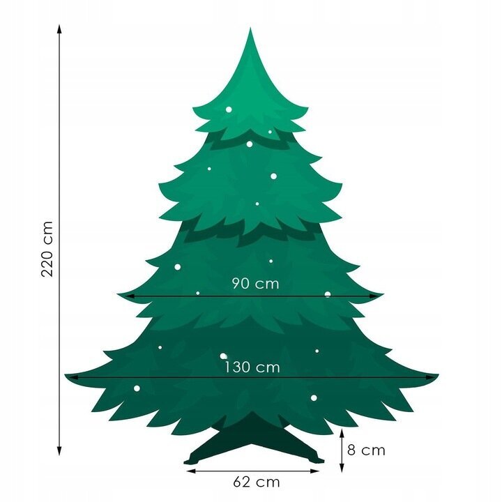 Dirbtinė Kalėdinė eglutė Springos CT0133, 220 cm цена и информация | Eglutės, vainikai, stovai | pigu.lt