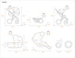 Universalus vežimėlis Kunert Lazzio Premium 3in1 Colorful цена и информация | Vežimėliai | pigu.lt