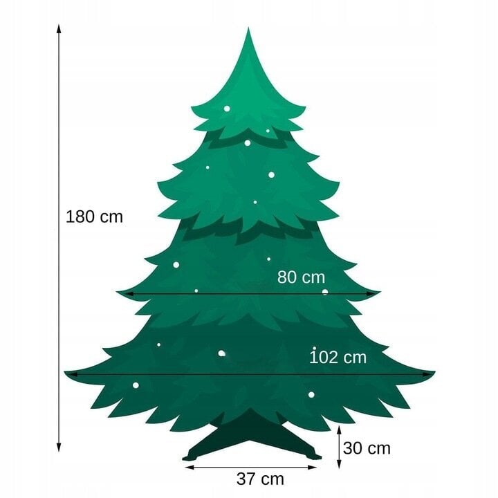 Dirbtinė Kalėdinė eglutė Balta Springos CT0049, 180 cm цена и информация | Eglutės, vainikai, stovai | pigu.lt