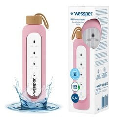 Стеклянная бутылка Wessper B1 Borosilicate, 0.5 л цена и информация | Фляги для воды | pigu.lt