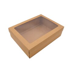 Dovanų dėžutė su langeliu, 28x21x8 cm kaina ir informacija | Dovanų pakavimo priemonės | pigu.lt