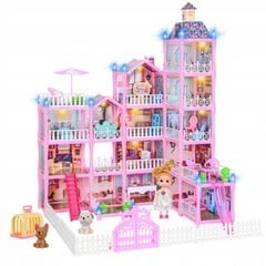 Šviečiantis lėlių namas, 77x60x45cm kaina ir informacija | Žaislai mergaitėms | pigu.lt