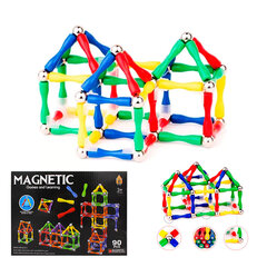 Магнитный конструктор Magnetic, 90 деталей цена и информация | Конструкторы и кубики | pigu.lt
