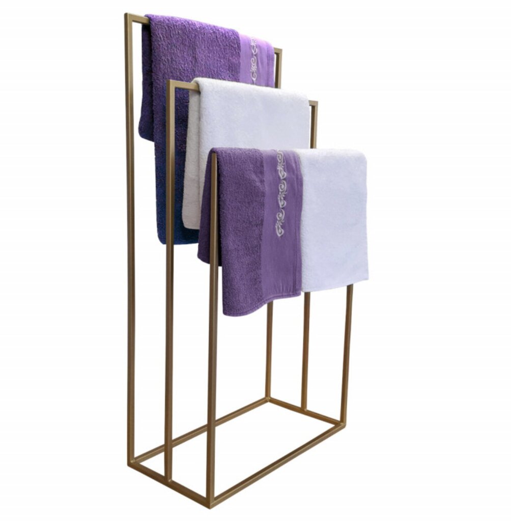 Pastatoma rankšluosčių kabykla, auksinis kaina ir informacija | Vonios kambario aksesuarai | pigu.lt