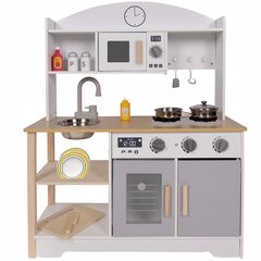 Medinė vaikiška virtuvė su priedais kaina ir informacija | Žaislai mergaitėms | pigu.lt