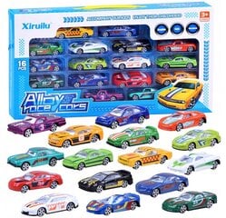 Žaisliniai sportiniai automobiliai, 16 vnt. kaina ir informacija | Žaislai berniukams | pigu.lt