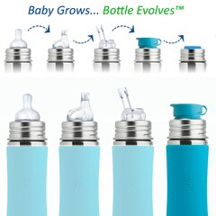 Buteliukas vandeniui Pura Kiki, 325 ml, aqua kaina ir informacija | Buteliukai kūdikiams ir jų priedai | pigu.lt