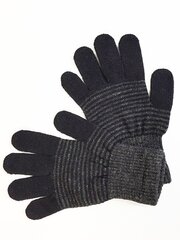 Knitas детские перчатки 057*05, черный/серый 4779018649940 цена и информация | Шапки, перчатки, шарфы для мальчиков | pigu.lt