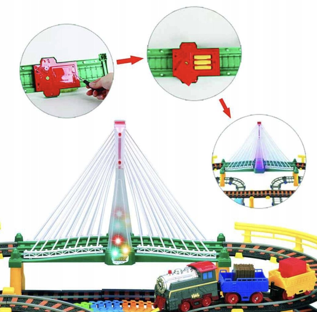 Elektrinis traukinys su trasa 2in1 Viaduct Auto XXL kaina ir informacija | Žaislai berniukams | pigu.lt