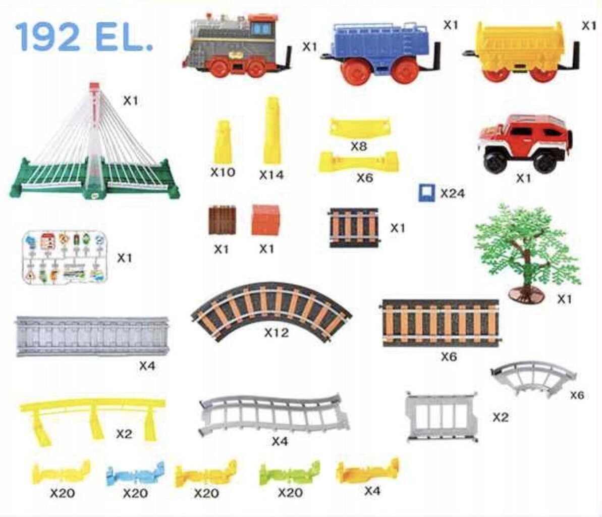 Elektrinis traukinys su trasa 2in1 Viaduct Auto XXL цена и информация | Žaislai berniukams | pigu.lt