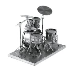 Metalinė dėlionė - konstruktorius Metal Earth Drum Set 3D kaina ir informacija | Konstruktoriai ir kaladėlės | pigu.lt