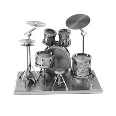 Metalinė dėlionė - konstruktorius Metal Earth Drum Set 3D kaina ir informacija | Konstruktoriai ir kaladėlės | pigu.lt