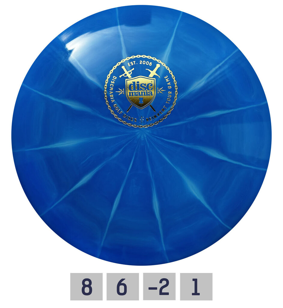 Diskgolfo diskas Discmania Fairway Driver 5 Lux Vapor, mėlynas kaina ir informacija | Diskgolfas | pigu.lt