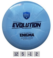 Diskgolfo diskas Discmania Distance Driver Lux Vapor Enigma Evolution, mėlynas kaina ir informacija | Diskgolfas | pigu.lt